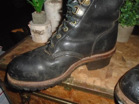 Vintage Chippewa Super Logger Boots Steal Toe work bo… - Gem