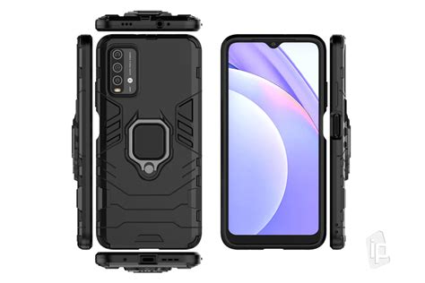 Armor Ring Defender čierna Odolný Kryt Obal Na Xiaomi Redmi 9t