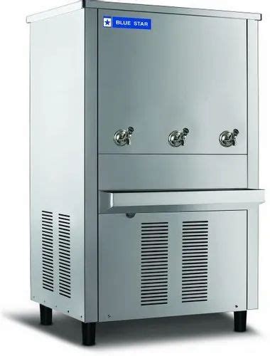 Plain Cold Blue Star Stainless Steel Water Cooler PC 150150 3Tap