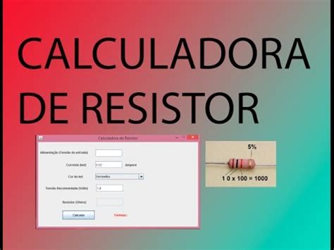 Calculadora De Resistores Em Java Youtube