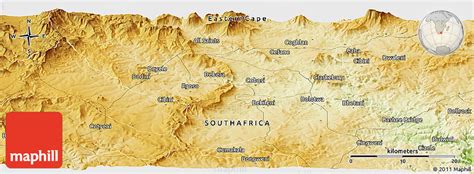 Physical Panoramic Map of Idutywa River