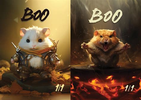 Boo Hamster Token For Tcg Full Custom Art Cinematic Lighting Double