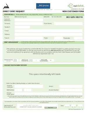 Fillable Online Bkb Net Direct Debit Authorisation Form 2011pdf Fax