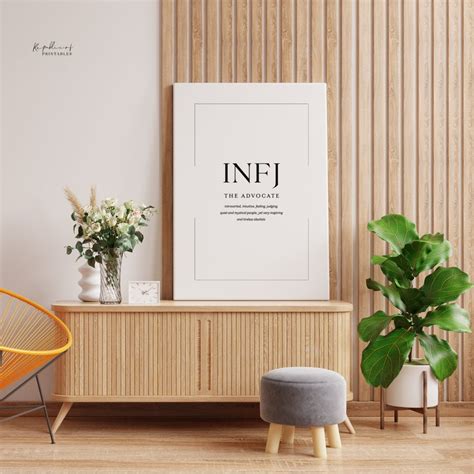 Infj Printable Wall Art Mbti Printable Poster Myers Briggs Etsy