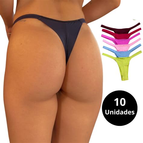 Kit C 10 Calcinha Fio Dental Fio Duplo Calcinha Feminina Lingerie