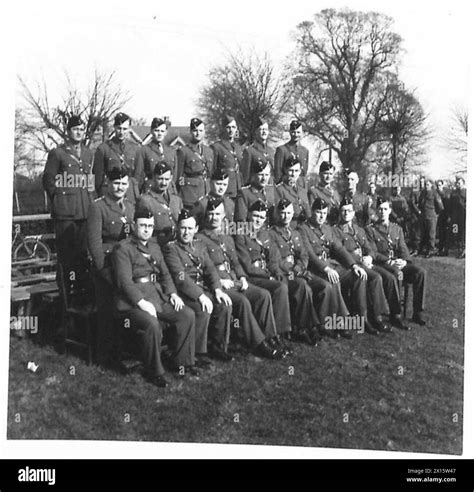 Routine Training Group Of Officers British Army Stock Photo Alamy