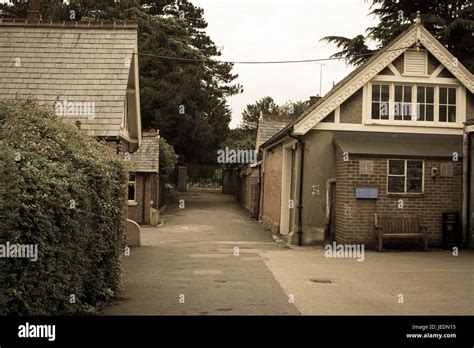 Bletchley Park And Garages At Rear Uk Famous Code Breakers Enigma War