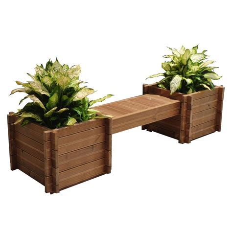 Thermod 82 In X 18 In Modula Wood Planter Bench Modula 35 The Home