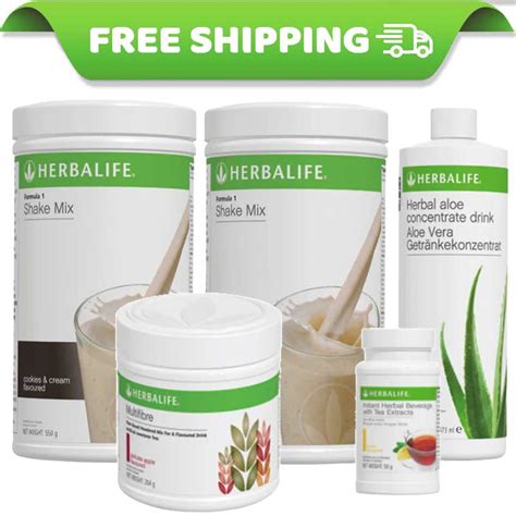 Basic Package 2 X Formula 1 Tea Aloe Multifibre Drink Herbalife Live Your Best Life