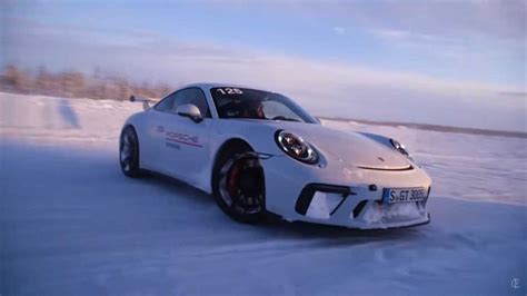 Porsche 911 GT3 Cayman GT4 On Ice Is An Opposite Lock Ballet