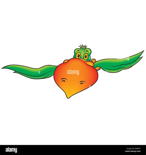 Green Flying Parrot Stock Vector Image & Art - Alamy