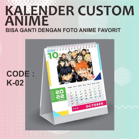 Jual Kalender Custom 2023 Masehi Dan Hijriyah Foto Anime K Pop Idol