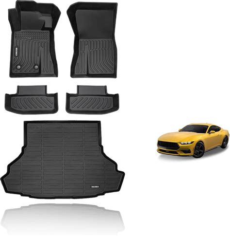 Amazon Kelcseecs Floor Mats Cargo Liner Custom For Ford Mustang