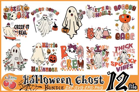 Halloween Boo Ghost Bundle 12 Files | Creative Market