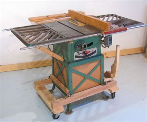 Wood Table Saw Mobile Base Diy PDF Plans