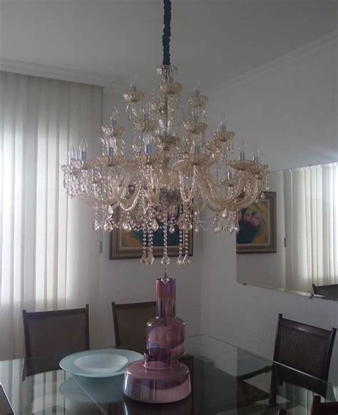 Lustre Cristal Candelabro Maria Tereza Bra Os L Mpada