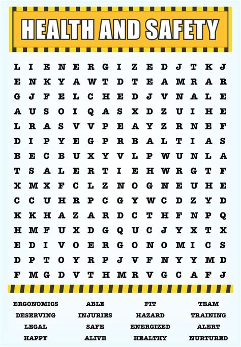 Free Printable Safety Word Search