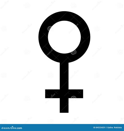 Sex Black Symbol Gender Woman Symbol Female Abstract Symbol Vector