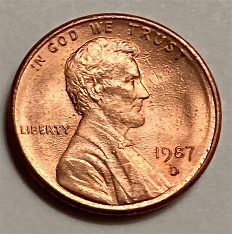 1987 D Error Lincoln Cent Plating Blisters On Both Sides Etsy