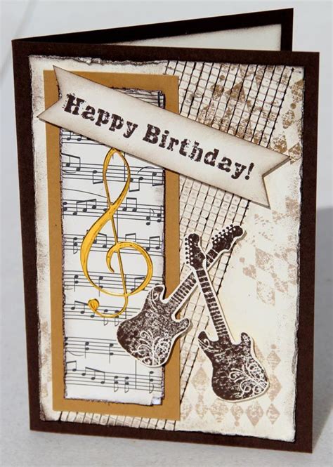 Male Or Musicians Birthday Card Musical Cards Cards Handmade Themed Cards