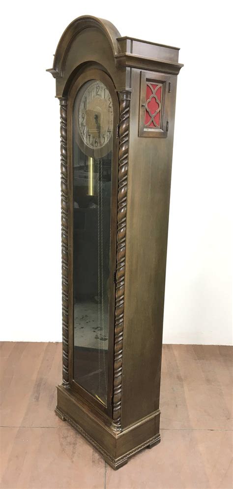 Lot Colonial Mfg Co Mahogany Grandfather Clock