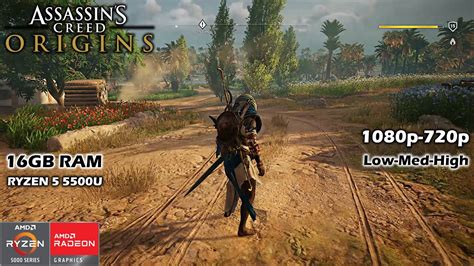 Assassins Creed Origins RYZEN 5 5500U 16GB RAM VEGA 7 Benchmark