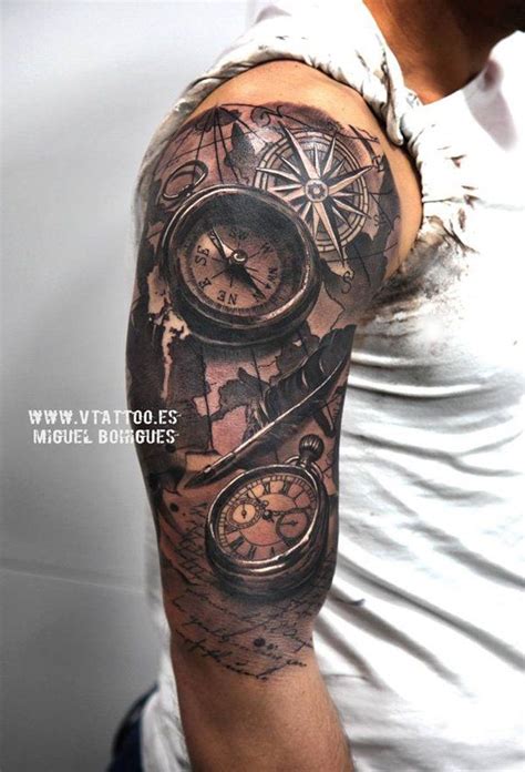 Awesome Compass Tattoo Designs Cuded Tattoos Sleeve Tattoos