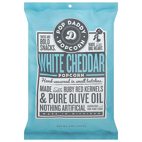 Pop Daddy Popcorn White Cheddar Popcorn 6 Oz Popcorn Foodtown