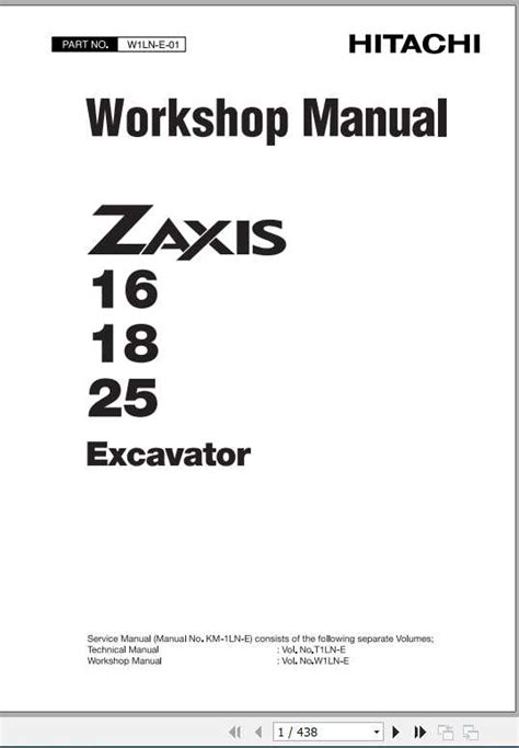 Hitachi Mini Excavator Zaxis Zx Zx Zx Workshop Manual Auto