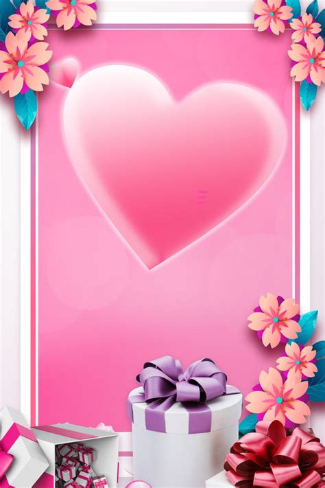 Pink Valentine S Day Theme Background, Pink, Valentine, Flat Background Image for Free Download