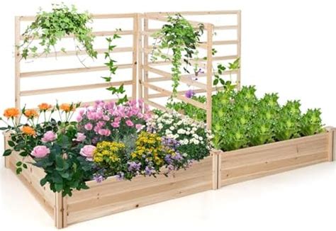 Giantex Raised Garden Bed Planter Wooden Elevated