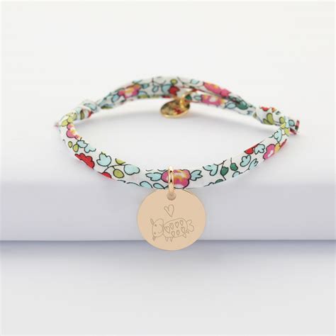 Bracelet Enfant Personnalis Liberty M Daille Grav E Plaqu Or Mm