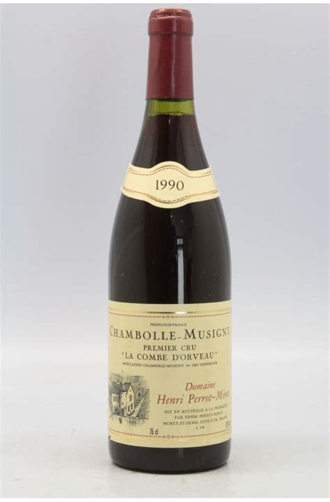 Henri Perrot Minot Chambolle Musigny 1er Cru La Combe DOrveau 1990