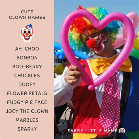 220+ Best Clown Names (Classic, Funny, and Scary) - Every Little Name