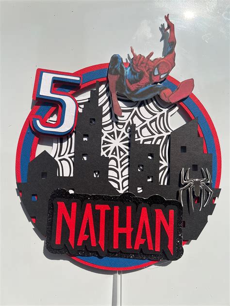 Marvel Spider Man Birthday Cake Topper Spiderman Themed Birthday Party Superhero Themed Party