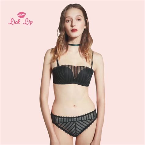 Buy Lick Lip Sexy Seamless Bras Underwear Set Women