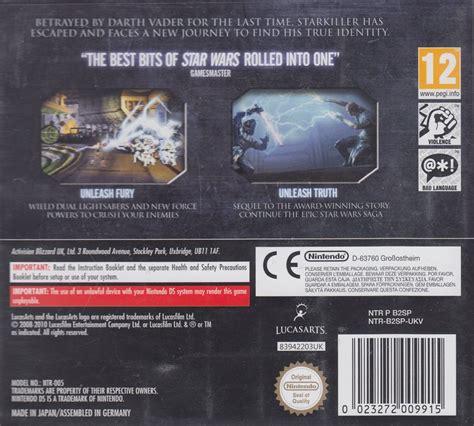 Star Wars The Force Unleashed Ii Cover Or Packaging Material Mobygames