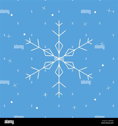 Snowflake Winter Design Element Flat Vector Illustration Stock Vector