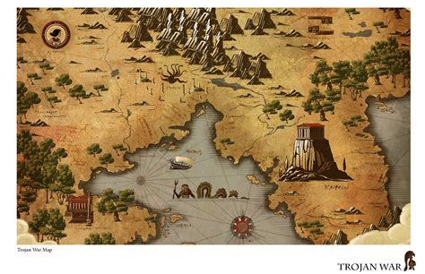 Trojan War Map on Behance