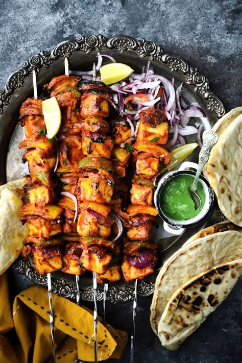 Shahi Paneer Tikka Indian Recipes Sanjanafeasts Video