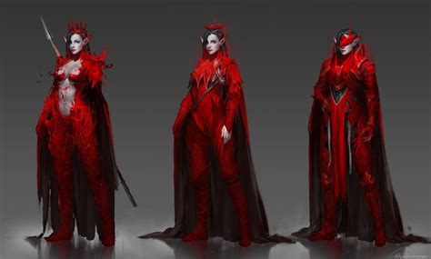 ArtStation - Lady in red, Anastasia Bulgakova | Lady in red, Character art, Character portraits