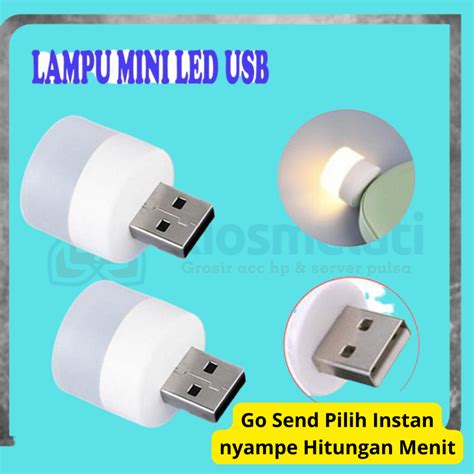 Jual Lampu LED USB Mini Bulat Lampu Baca Tidur Travel Portable Night