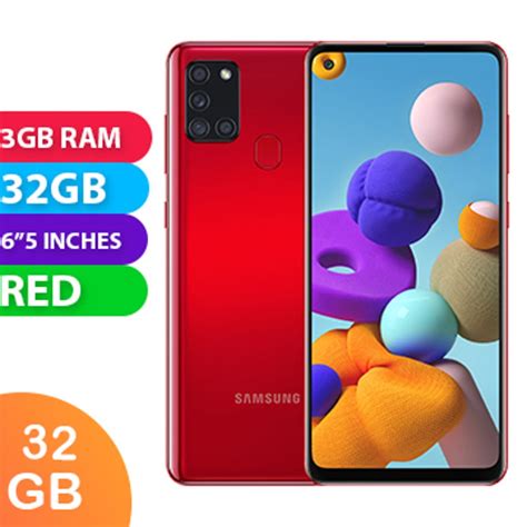 Buy Samsung Galaxy A21s Dual Sim 3gb Ram 32gb Red Brand New Mydeal