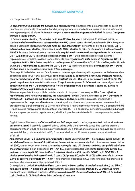 Economia Monetaria 6 Appunti ECONOMIA MONETARIA La Compravendita