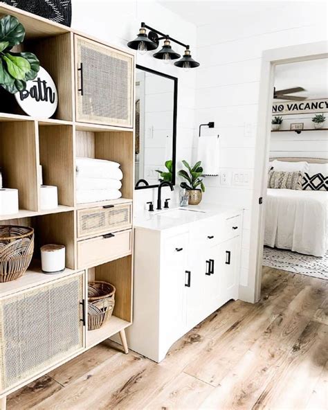 Wood Shelving Unit With Bathroom Towel Shelf Soul Lane