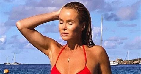 Amanda Holden Parades Age Defying Figure In Red Hot Bikini As She Turns Bond Girl Daily Star