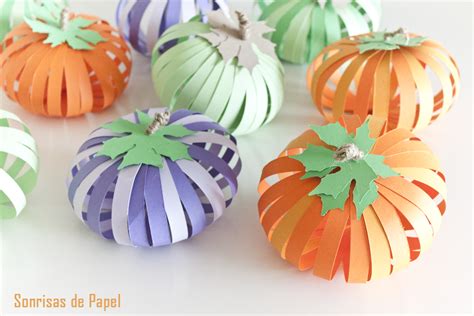 Sonrisas De Papel Diy Calabazas De Papel Para Halloween Diy