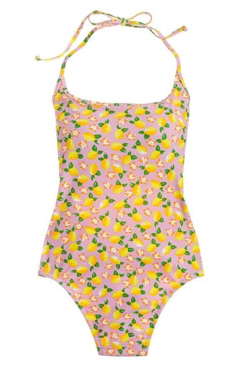 J Crew Lemon Print One Piece Swimsuit Nordstrom Swimsuits Bathing