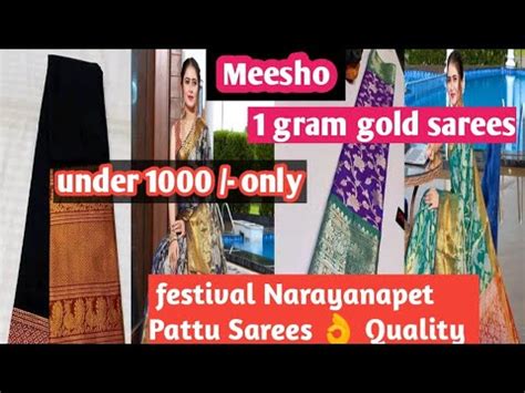 Meesho Festival Narayanapet Pattu Sareesquality Under Only