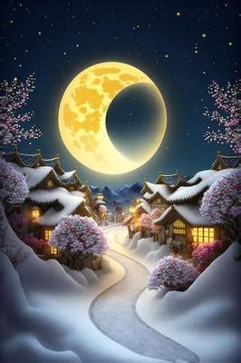 Snow Moon Stock Photos, Images and Backgrounds for Free Download